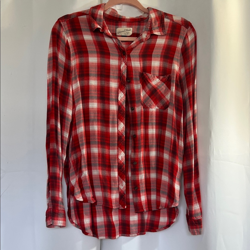 Universal Thread Red and White Plaid Shirt